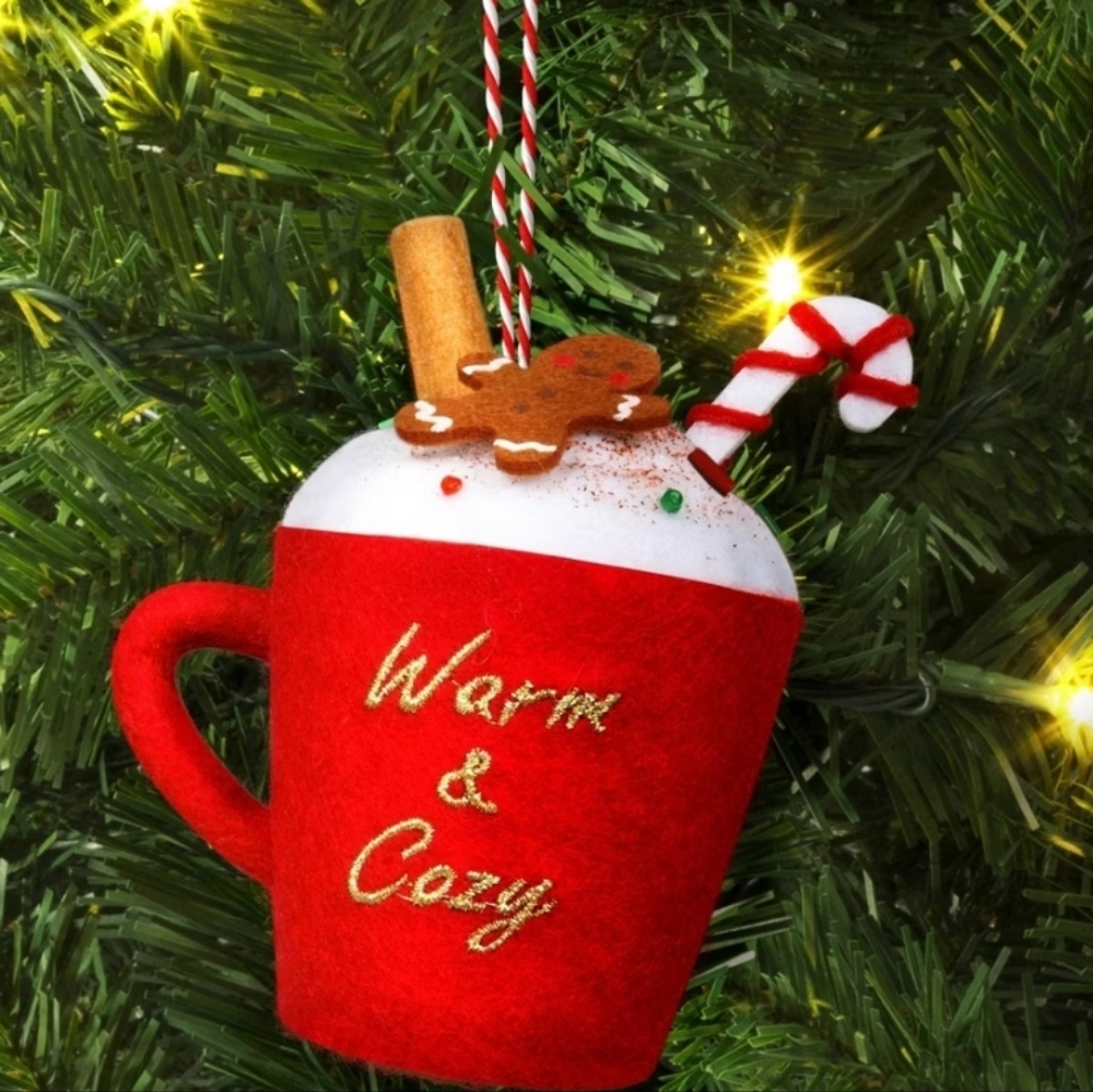 Christmas Candy Cane Hot Drink Ornament - Wondershop